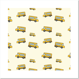 School Bus Pattern - Back to School 2024 / 2025 Posters and Art